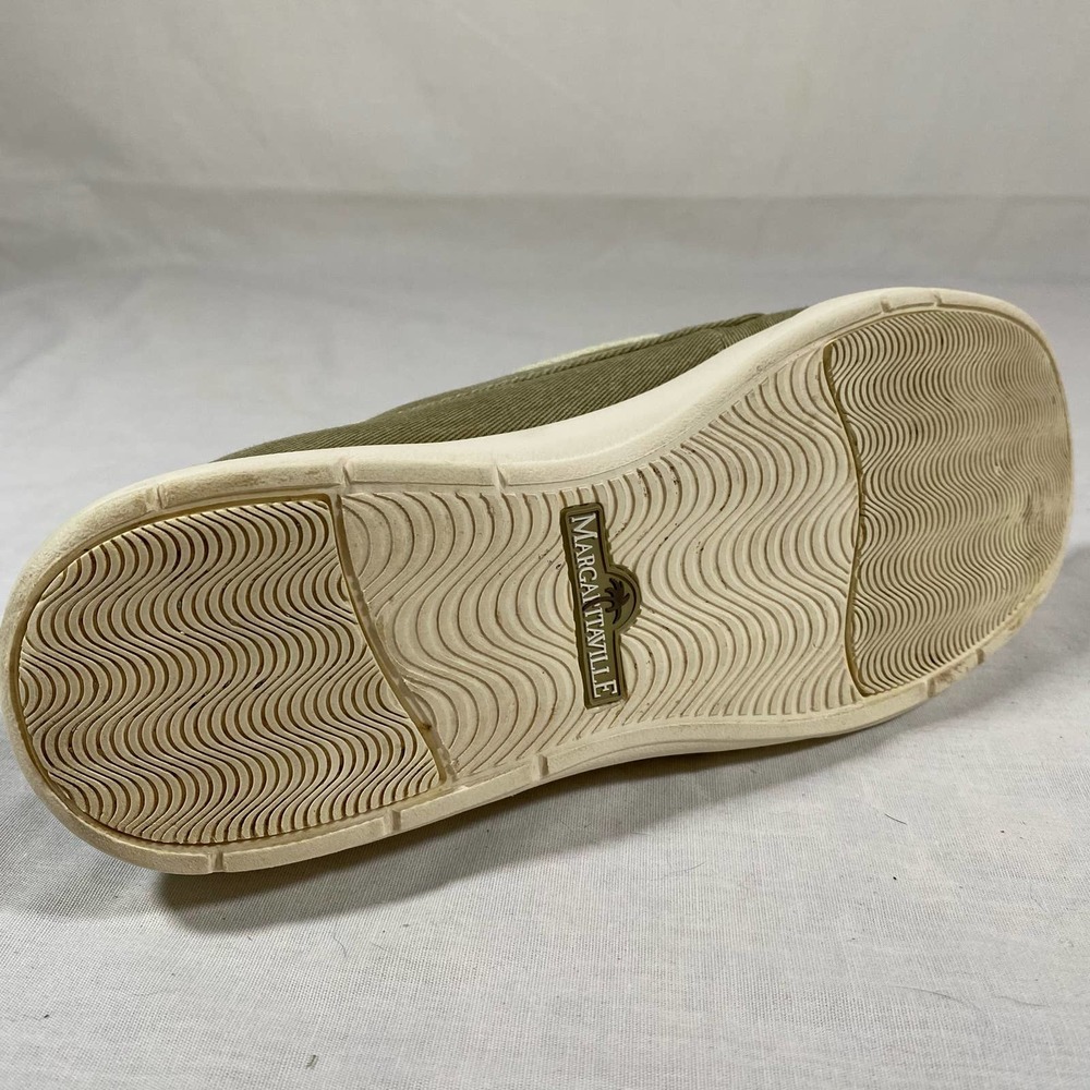Margaritaville Soles Of The Tropics Womens 8 Canvas Boat Shoes Olive Army Green - Picture 10 of 10